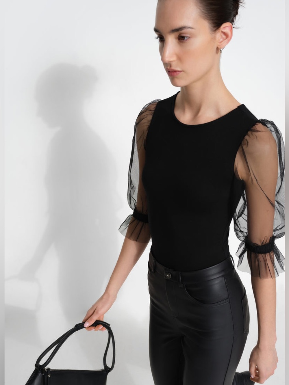 Marcella NYC Bellerose Bodysuit Sustainable European Jersey Mesh XS - Picture 3 of 16